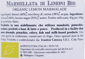 Marmellata di limoni Biologica