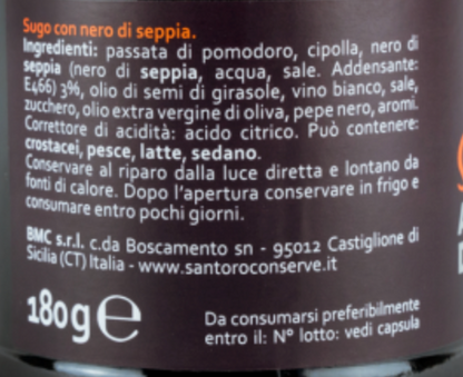 Sauce à l'encre de seiche - 180 gr