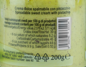 Crème douce pistache - 200 gr