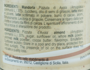 Süße Creme mit Avola-Pizzuta-Mandeln – 200 gr