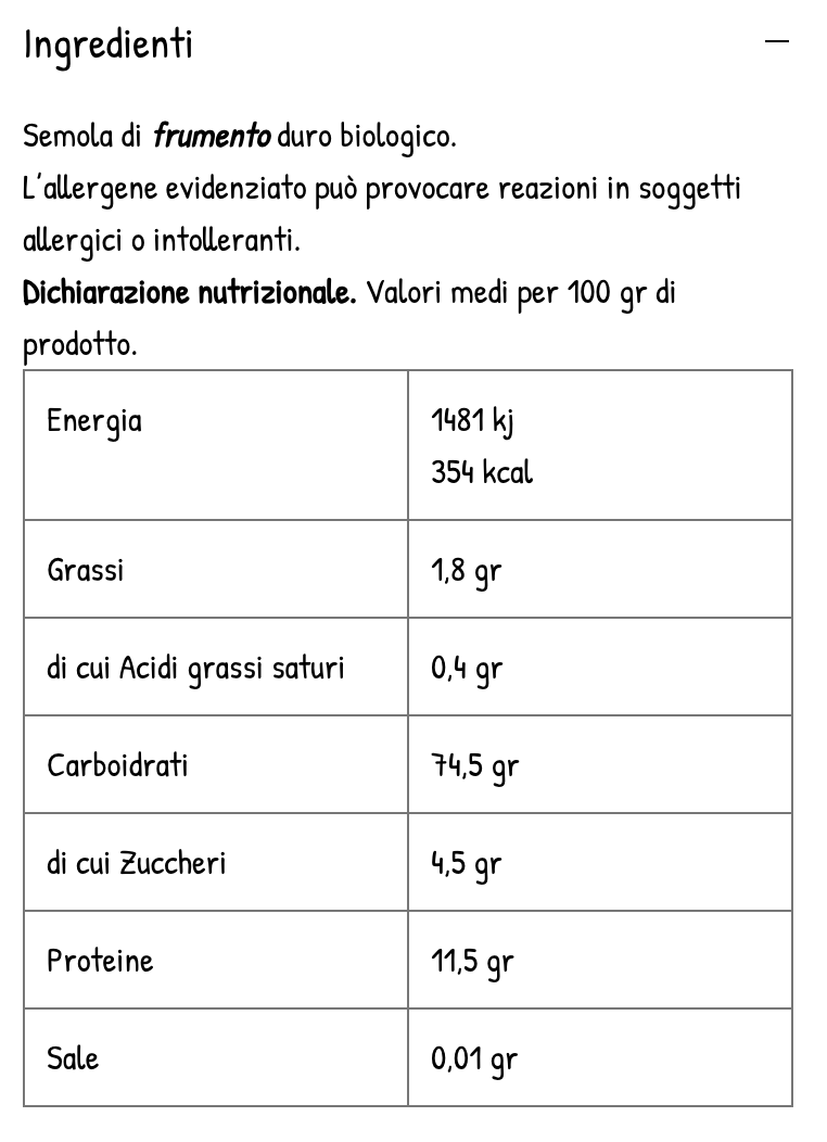 Pasta  Integrale Russello Bio - "Casarecce"