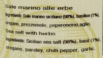 Sale marino alle erbe