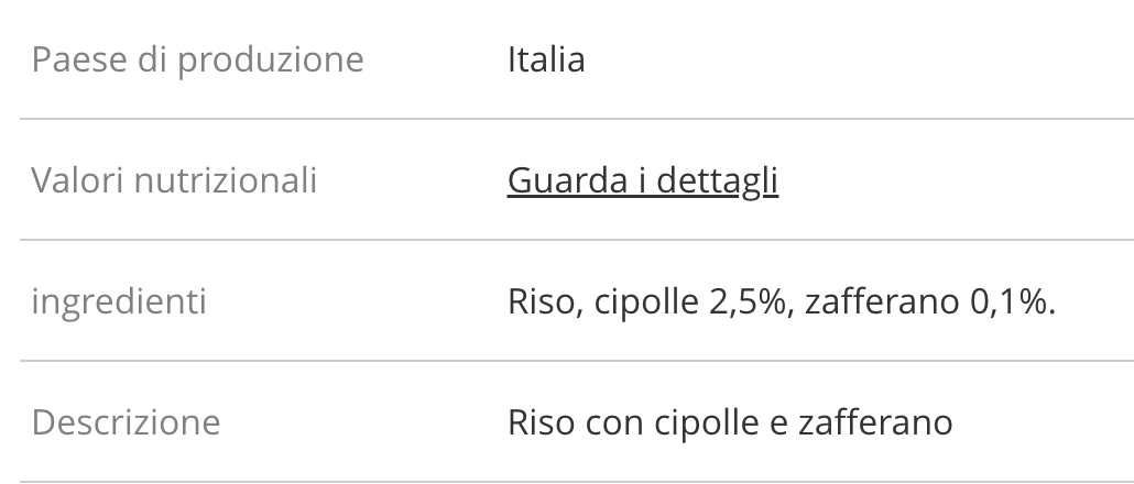 Risotto préparé au safran - 300 gr