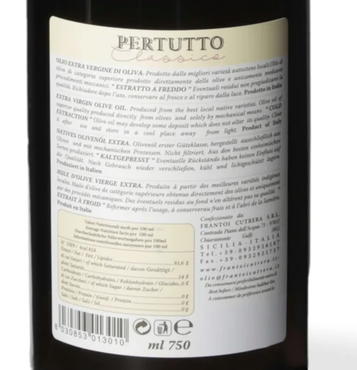 Olio extravergine di oliva "PerTutto"