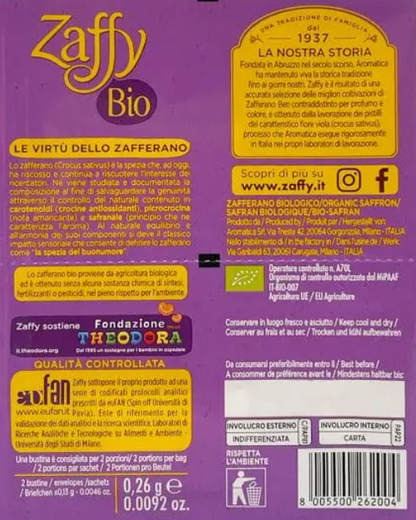 Organic Saffron “Zaffy Bio Suisse” ✔︎ from organic farming