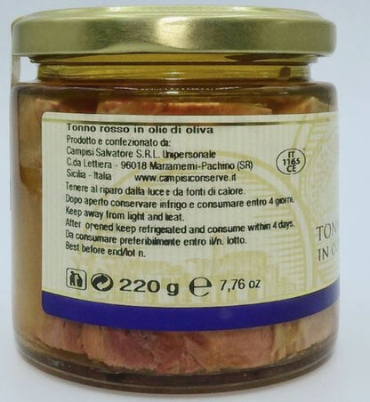 Red tuna in olive oil